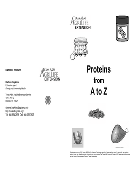 Proteins Booklet