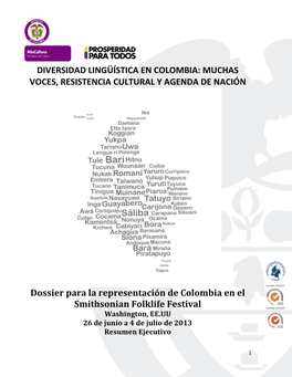 Diversidad Lingüística En Colombia: Muchas Voces, Resistencia Cultural Y Agenda De Nación