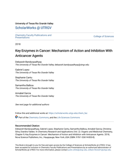 Key Enzymes in Cancer: Mechanism of Action and Inhibition with Anticancer Agents