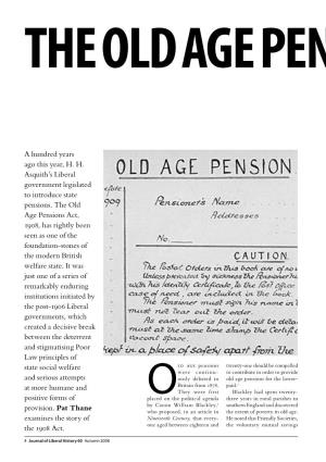 The Old Age Pensions Act, 1908
