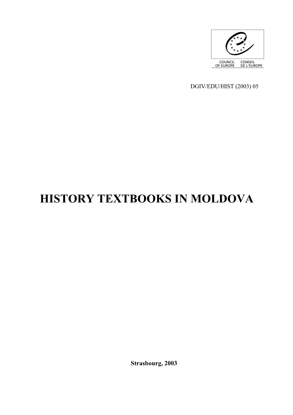 History Textbooks in Moldova