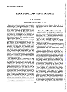 Hand, Foot, and Mouth Diseases
