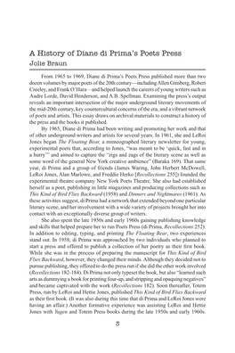 A History of Diane Di Prima's Poets Press