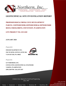 Geotechnical Site Investigation Report