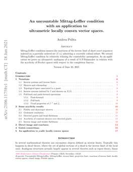 An Uncountable Mittag-Leffler Condition with an Application To