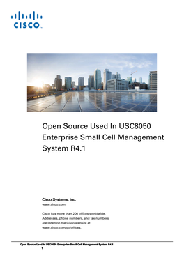 USC8050 Enterprise Small Cell Management System R4 1 Open Source
