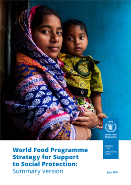 World Food Programme Strategy for Support to Social Protection
