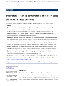 Tracking Combinatorial Chromatin State Dynamics in Space and Time
