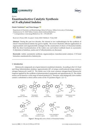 Enantioselective Catalytic Synthesis of N-Alkylated Indoles