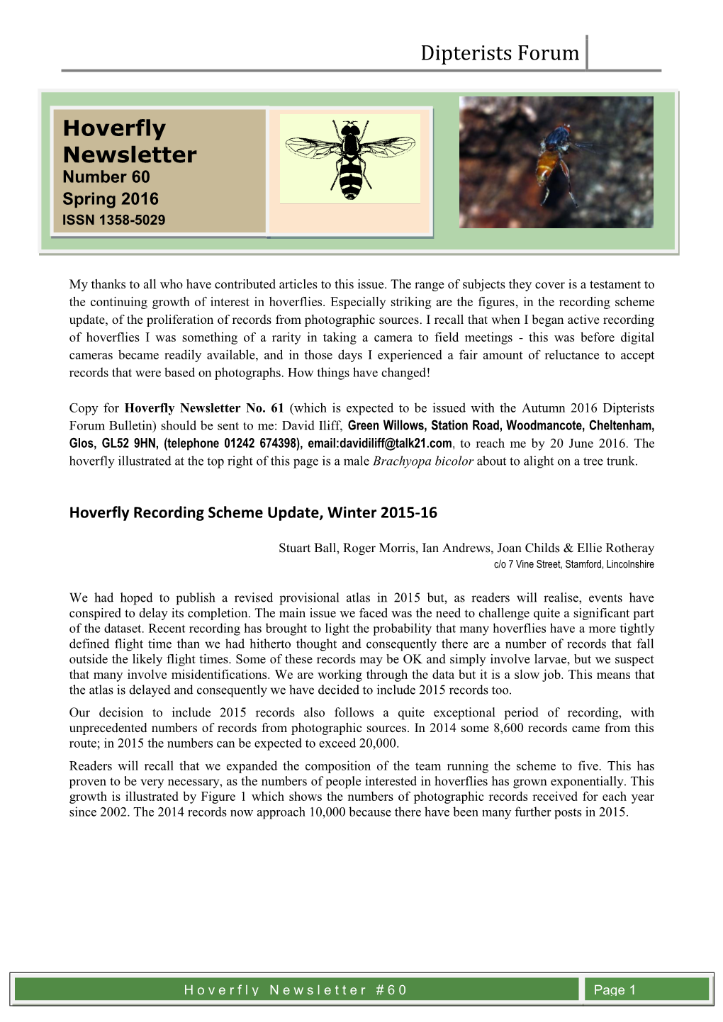 Hoverfly Newsletter No