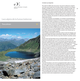 Lacs Alpins De La Suisse Italienne