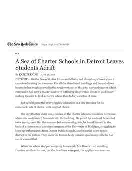 A Sea of Charter Schools in Detroit Leaves Students Adrift