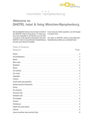 Welcome to GHOTEL Hotel & Living München-Nymphenburg
