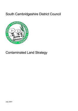 South Cambridgeshire District Council Contaminated Land Strategy