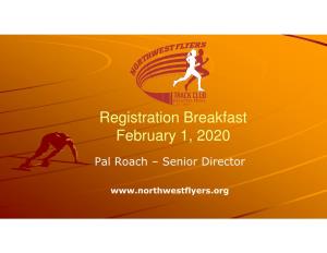 Registration Breakfast February 1, 2020