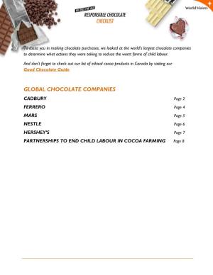Global Chocolate Companies