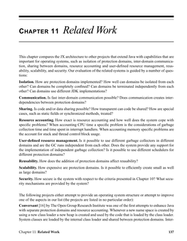 CHAPTER 11 Related Work