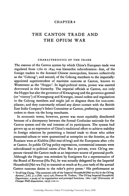 The Canton Trade and the Opium War
