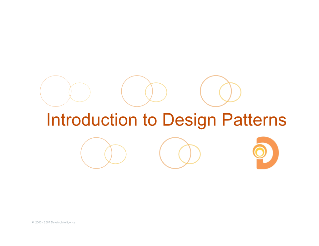 Introduction to Design Patterns