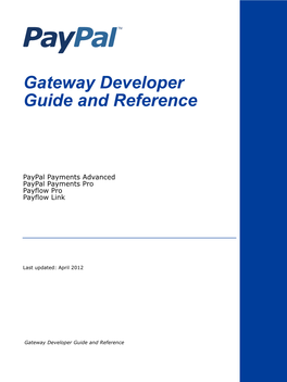 Gateway Developer Guide and Reference