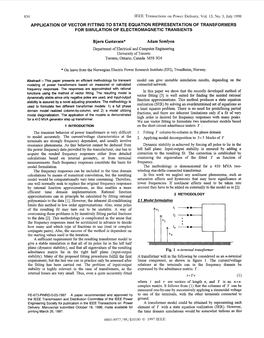 Application of Vector Fitting to State Equation Representation of Transformers for Simulation Of