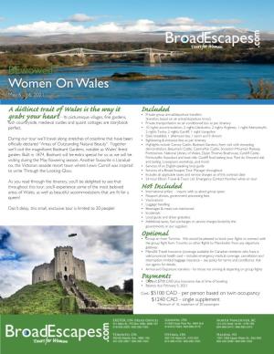 Bewowed Women on Wales May 6 - 16, 2021