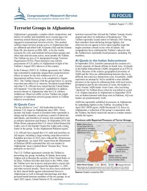 Terrorist Groups in Afghanistan