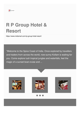 R P Group Hotel & Resort