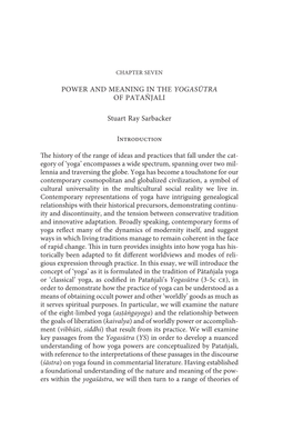 Power and Meaning in the Yogasūtra of Patañjali Stuart