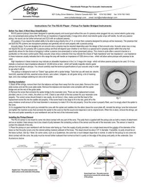 Instructions for the RG-03 Player - Pickup for Spider Bridged Instruments