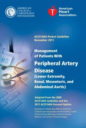 Peripheral Artery Disease (Lower Extremity, Renal, Mesenteric, and Abdominal Aortic)