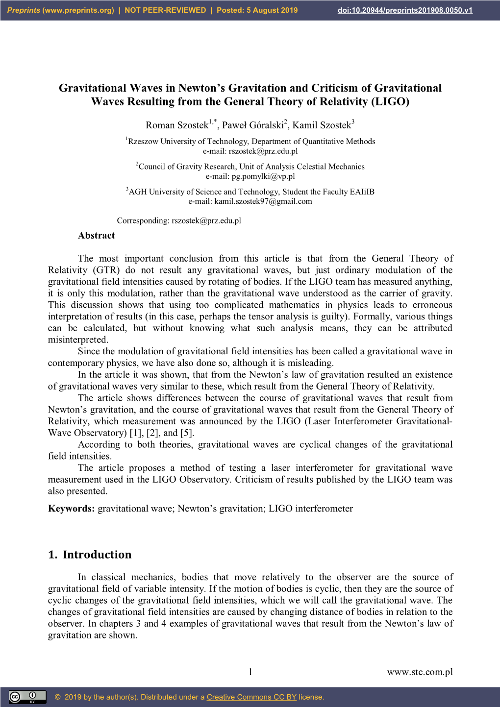 Gravitational Waves in Newton's Gravitation and Criticism Of