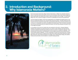 2. Introduction and Background: Why Islamorada Matters?
