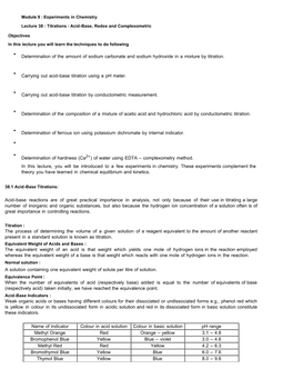 Determination of the Amount of Sodium Carbonate and Sodium Hydroxide in a Mixture by Titration