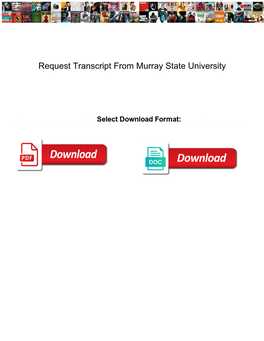 Request Transcript from Murray State University