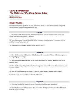 God's Secretaries: the Making of the King James Bible by Adam Nicolson (Harpercollins 2003)
