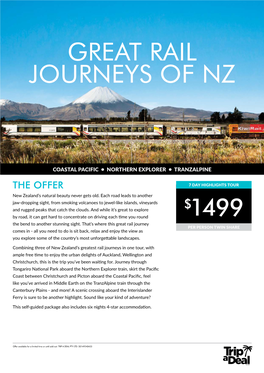 Great Rail Journeys of Nz