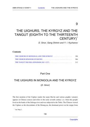 9 the Uighurs, the Kyrgyz and the Tangut (Eighth to The
