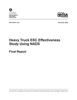 Heavy Truck ESC Effectiveness Study Using NADS