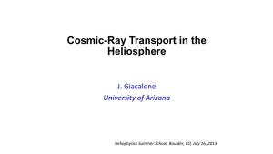Cosmic-Ray Transport in the Heliosphere