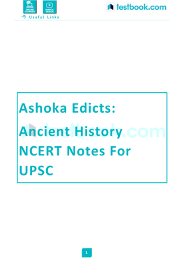 Ashoka Edicts: Ancient History NCERT Notes for UPSC