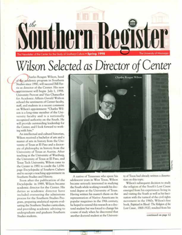 Wilson Selectedas Director of Center