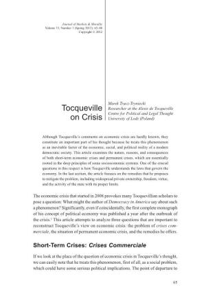 Tocqueville on Crisis