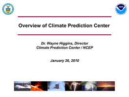Overview of Climate Prediction Center