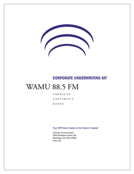 Corporate Underwriting Kit WAMU.Pdf
