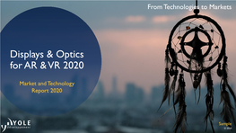 Displays & Optics for AR & MR 2020