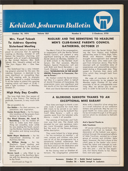 Kehilathjeshurunbulletin