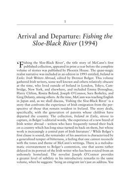 Arrival and Departure Fishing the Sloe-Black River (1994). Colum