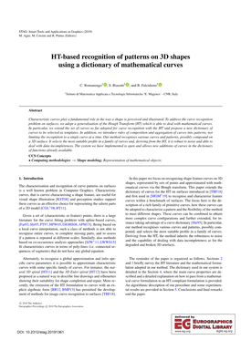 HT-Based Recognition Using Mathematical Curves