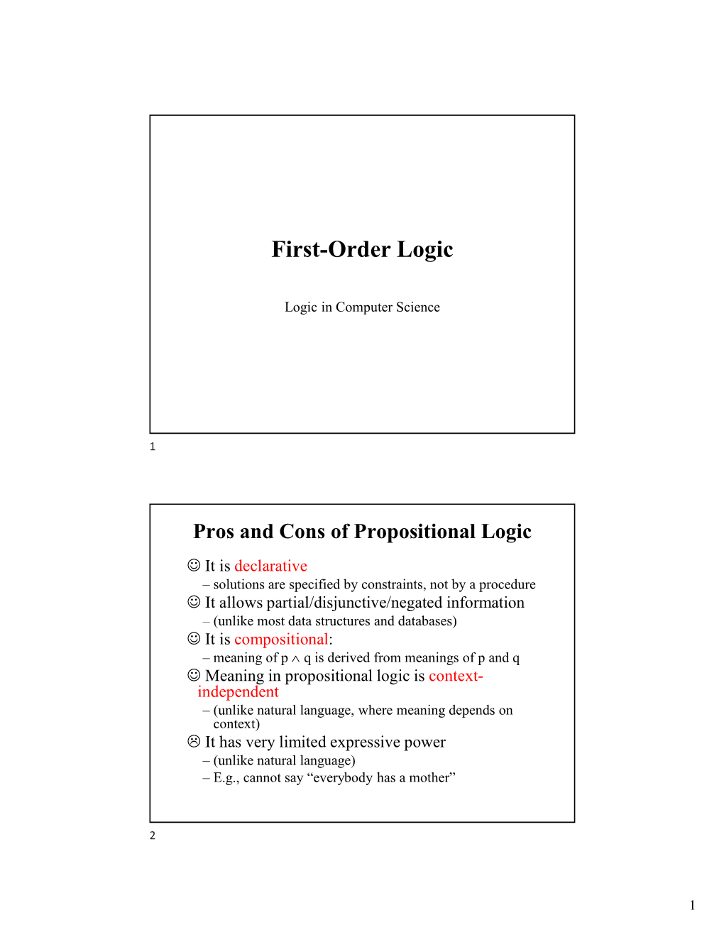 First-Order Logic